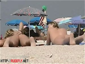 blond model nudist on the naked beach voyeur movie